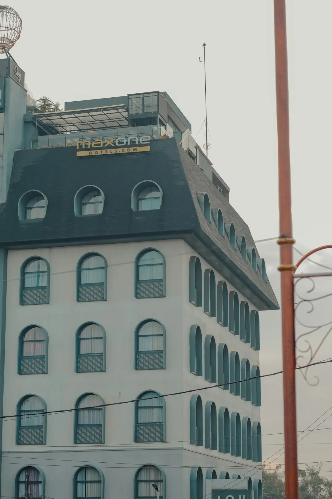 Urban hotel building exterior