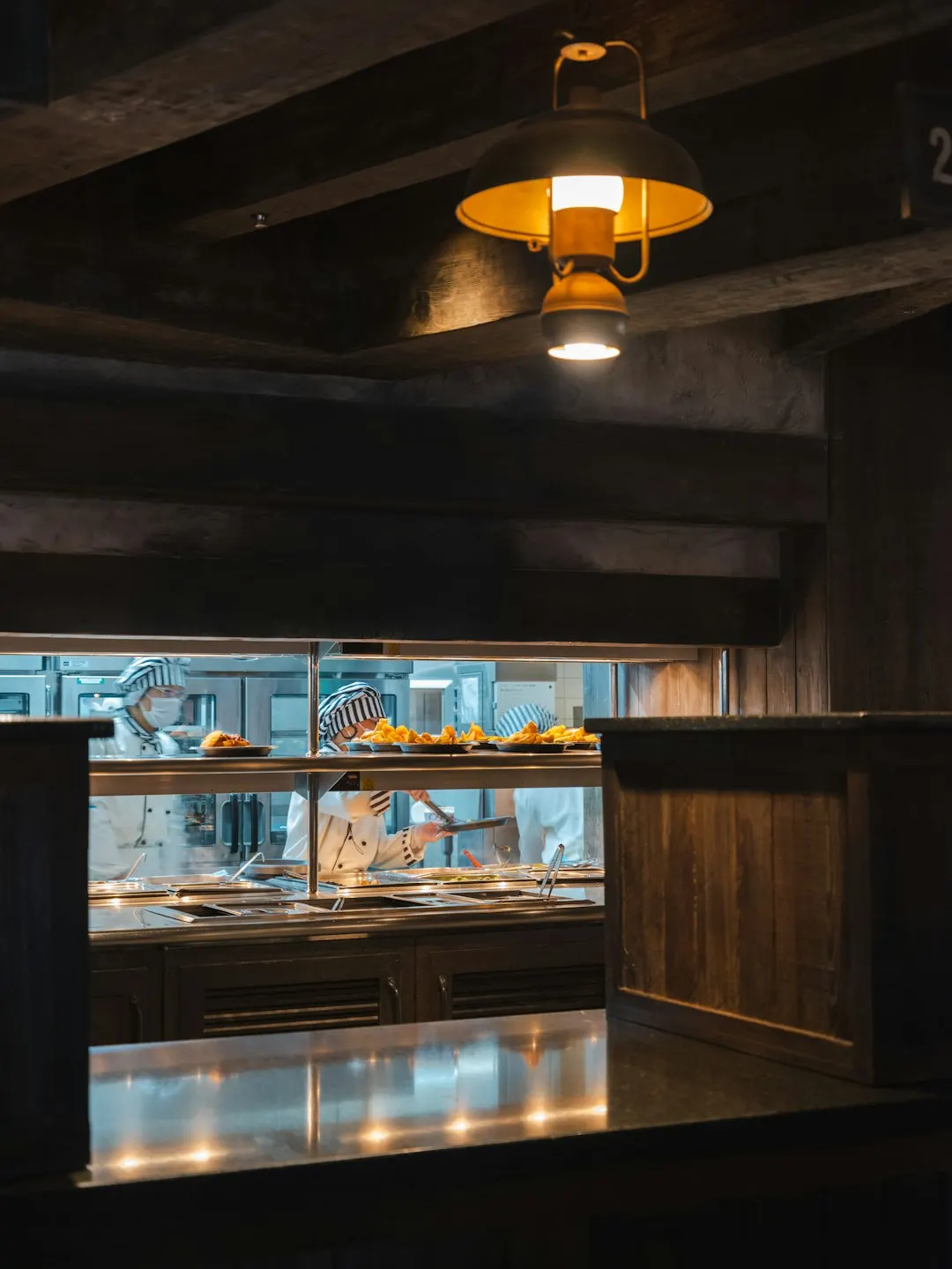 Restaurant buffet and display area