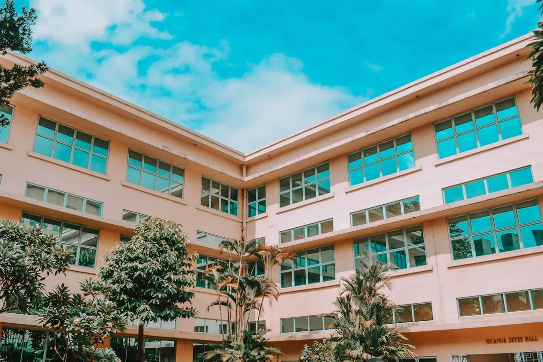 Modern school building exterior