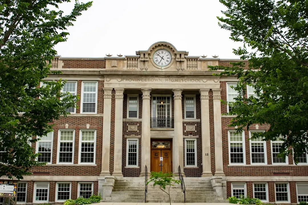 Traditional school facade